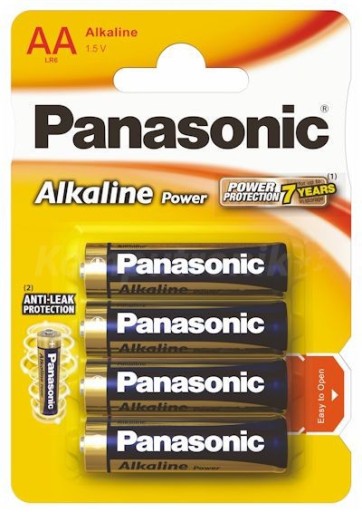 Alkalické batérie Panasonic LR06/AA 4 kusy