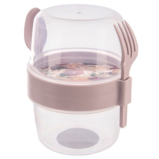LUNCHBOX nádoba na jogurtový müsli ovocný šalát + príbor 370 ml
