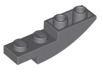 LEGO 13547 Bevel Slope Curve 4x1 Inverted Dark Grey 6177704