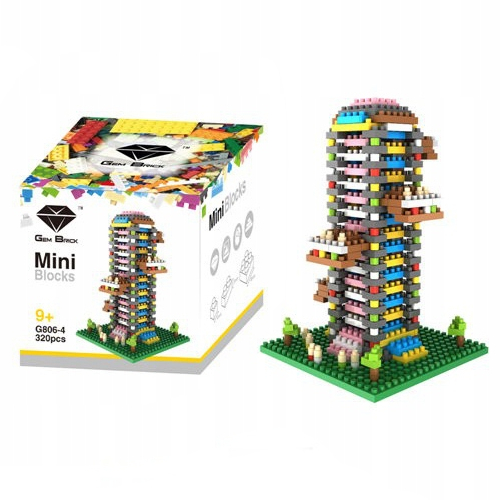 NAJMENŠIE ARCHITEKTONICKÉ BLOKY BUNGEE TOWER MINI BUDOVA 320 EL