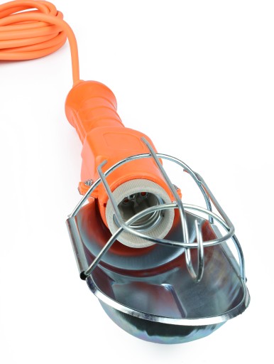 DIELENSKÁ LAMPA, silná, s hákom E27, 10 m KÁBL