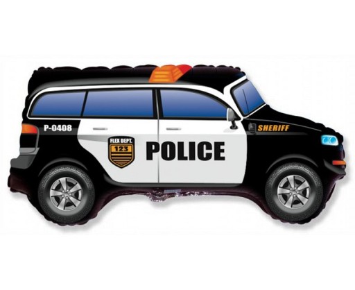 Fóliový balónik POLICE policajné auto 61 cm
