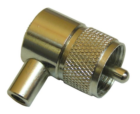 CB UC1 UHF skrutkovacia zástrčka RG58 TEFLON ANGLE ANGLE (1609a)