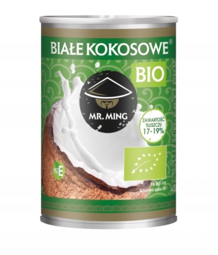 Mlieko Bio kokosové mlieko 17-19% Mr. Ming 400 ml bez E