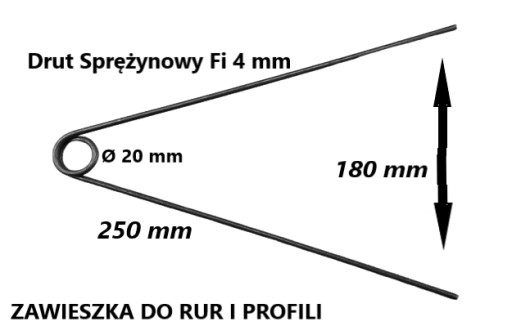 Vešiak na farby na rúry a profily s priemerom 4 mm