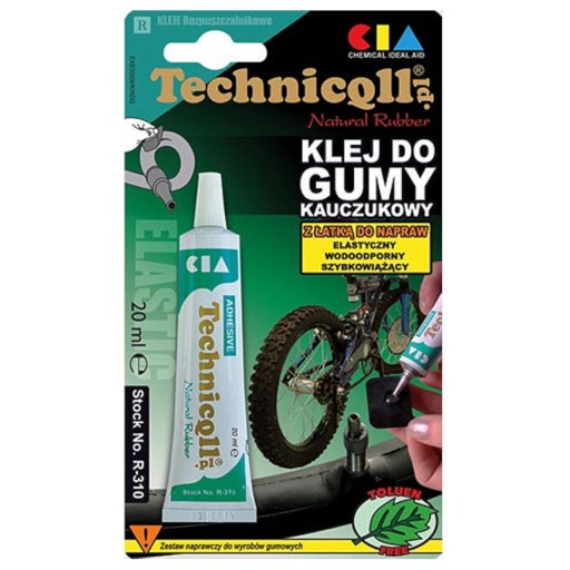 GUMOVÉ LEPIDLO NA GUMU OBUV, BICYKLE VLOŽKY, ZÁHRADNÉ HADICE 20ML