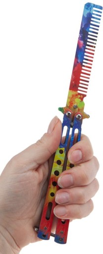 Tréningový motýľový nôž TUPÝ HREBEŇ BALISONG CS:GO DARČEK NA TRÉNING