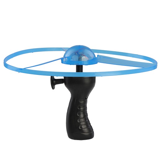 UFO bumerang, ktorý svieti a lieta na modro