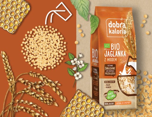 BIO prosové vločky s medom + železným horčíkom 120g Dobrá kalória