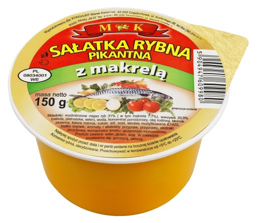 Pikantný rybí šalát s makrelou 150G MK