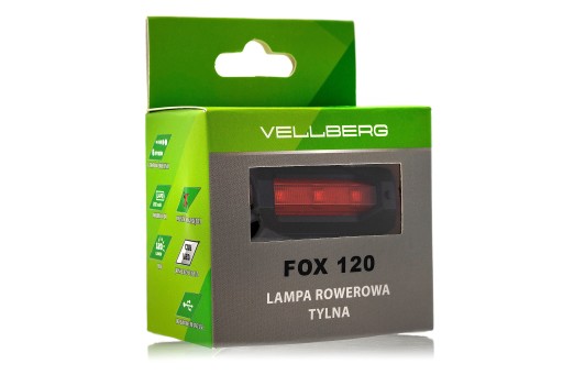 ZADNÁ LAMPA VLB FOX 120LM 200MAH LED USB