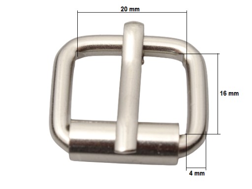 Sedlárska pracka 20 / 16 / 4 mm strieborná, 1 kus