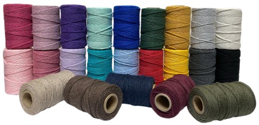 Macrame bavlnená šnúrka 5mm 50m morská zelená