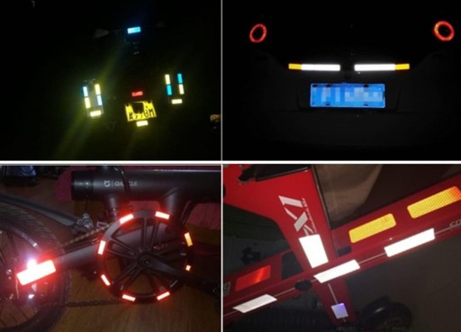 REFLEXNÁ PÁSKA SAMOLEPIACA NÁLEPKA ŽLTÁ VOŠTINA 10CM