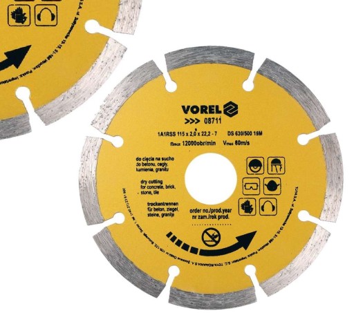 DIAMANTOVÝ DISK SEGMENTOVANÝ 115mm VOREL 08711