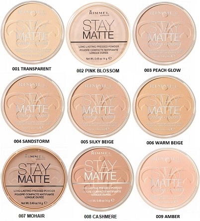 Rimmel Powder Stay Matte 001 003 004 005 006 009