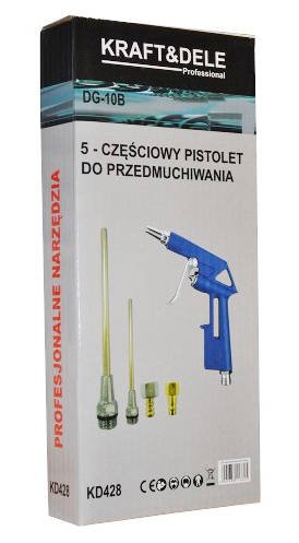 Fúkacia pištoľ + 3 trysky SADA 5 PRVKOV
