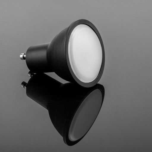 LED žiarovka GU10 6W = 50W 580lm 3000K TEPLÁ ČIERNA 120° PREMIUM LUMILED
