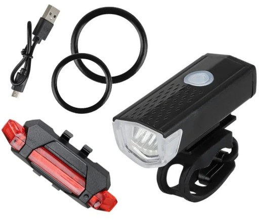 L1 LED BIKE SVETLO PREDNÉ ZADNÉ USB BICYKLOVÝ SET