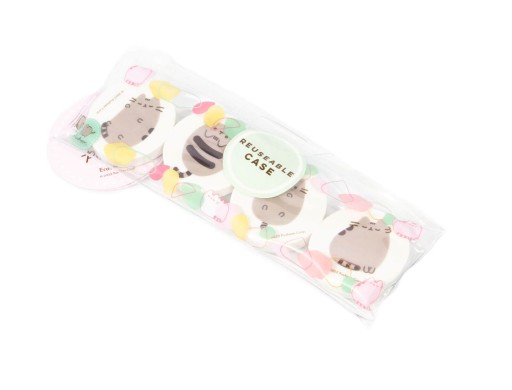 Pusheen Botanical Erasers Set 4 ks bielych s mačkou