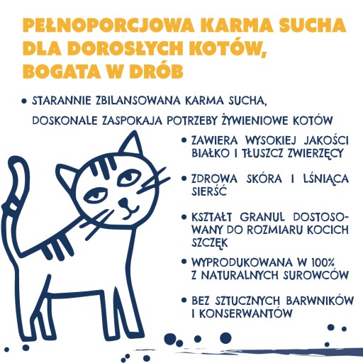 TEO suché krmivo pre mačky bohaté na hydinu 1 kg