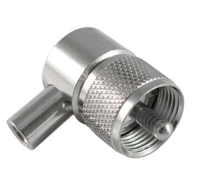 CB UC1 UHF skrutkovacia zástrčka RG58 TEFLON ANGLE ANGLE (1609a)