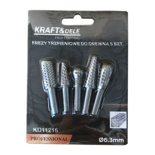 SADA FRÉZ NA DREVO 5 PRVKOV 6,3MM DRŽIAK KD11216