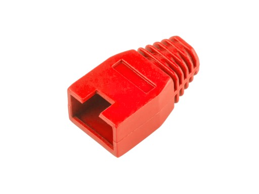 Červený gumený kryt pre zástrčku 8p8c RJ45