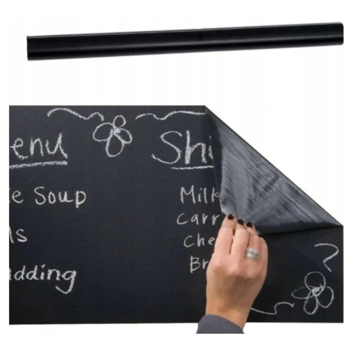 Samolepiaca tabuľa 200x45 cm + krieda x5