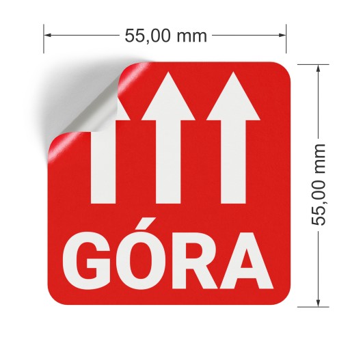 ŠTÍTKY NÁLEPKY 55X55mm HORNÉ x1000 KS