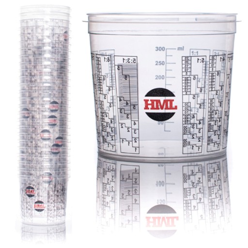 Plastový pohár na maľovanie s dielikmi 385ml Sada 10 kusov HML