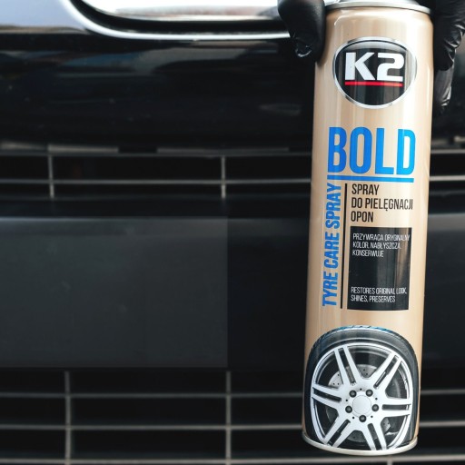 K2 BOLD 600 ML obväz na pneumatiky - stmavuje, leskne a vyživuje