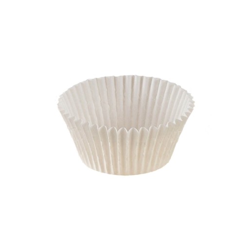 Papierové košíčky na muffiny, biele, jednorazové košíčky, 50x30 mm, 100 ks.