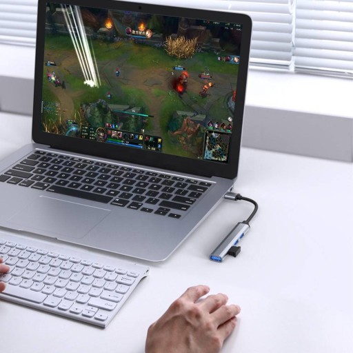 ADAPTÉR ROZDEĽOVAČ ADAPTÉROVÝ ROZBOČOVAČ USB-C 3.1 OTG 4x USB-A