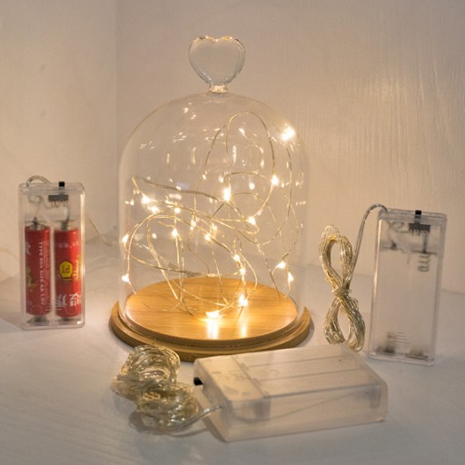 BATÉRIOVÉ NAPÁJANÉ MIKROLED LAMPY - 2m TEPLÁ BIELA