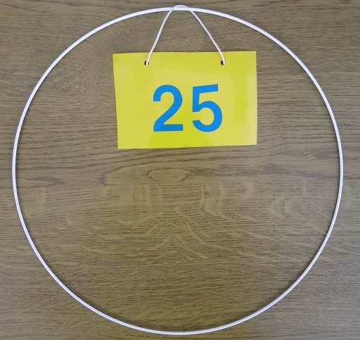 RIM/BIELY kovový krúžok/Lapač snov/25 cm