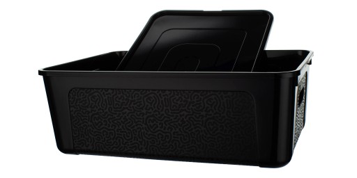 Plastová nádoba s vekom MULTIBOX 11 litrov čierna 39x26x13,4cm