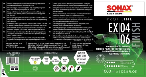 SONAX EX 04-06 PROFILINE leštiaca pasta 1 krok vysoký lesk 100ml 136