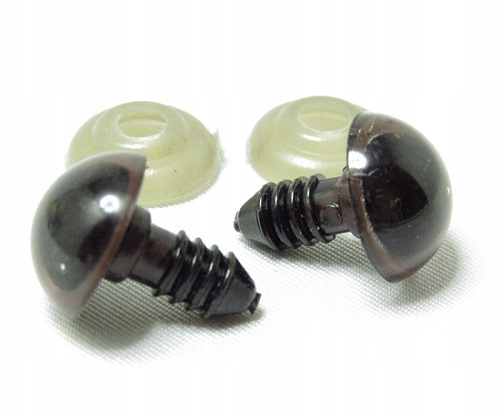 Oči bezpečné pre hračky * 2 páry * 10 mm * hnedá