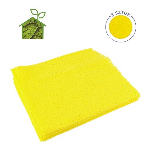 BIOLOGICKY ODBÚRATEĽNÉ Utierky žlté kuchynské utierky ECO IDEA HOME SET 8 ks