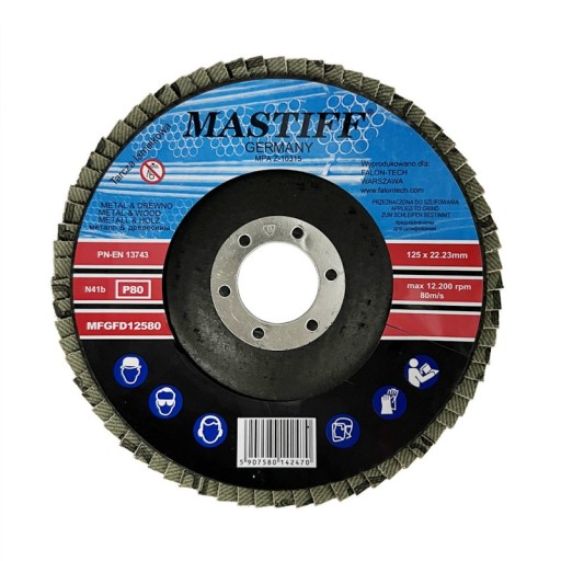 KLAPKOVÝ KOTOUČ NA BRÚSENIE 125MM P80