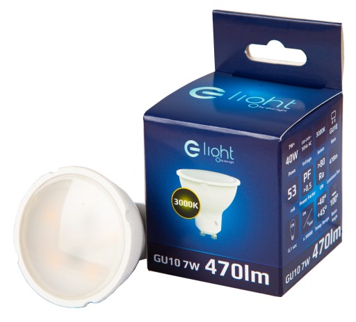 LED ŽIAROVKA GU10 7W 60W 3000K TEPLÁ BIELA SMD2835