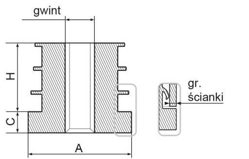 Zástrčné vložky závit 20mm M10 1,0-1,25 10 ks