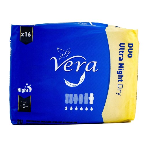Ultra NIGHT Dry Duo vložky na noc VERA 16 kusov