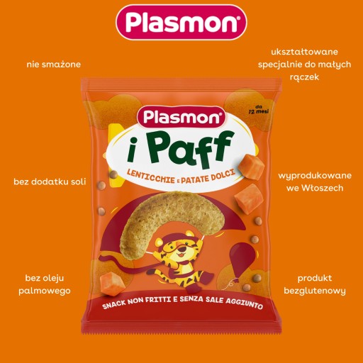 PLASMON Zeleninové chrumky, šošovica a sladké zemiaky 15g