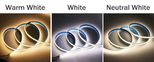 COB LED pás 24V 10W 480 diód na meter Neon Warm 1m z návinu 50m