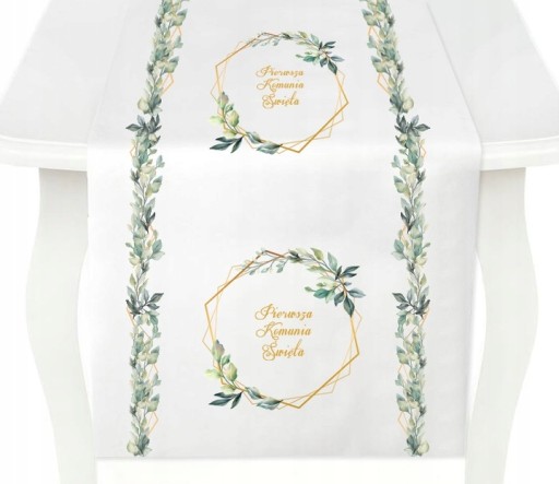 IHS Communion Table Runner Dekorácia na stôl z eukalyptu