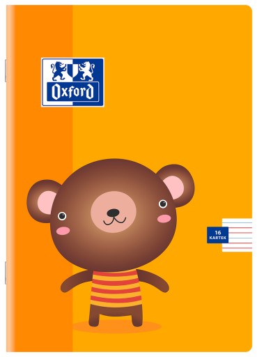 OXFORD KIDS NOTEBOOK A5/16K DVOJRADOVÝ FAREBNÝ MEDVEĎ