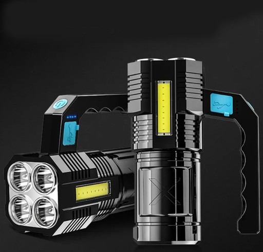 LED BATERKA SVETLOMET NABÍJAČNÝ 5 LED USB + BOČNÁ LAMPA