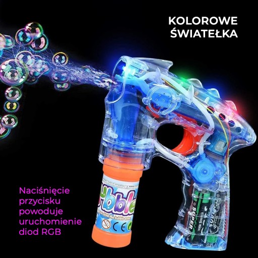 AUTOMATICKÁ HRAČKA NA MYDLOVÉ BUBLINY OSVETLENIE + 2 TEKUTINY